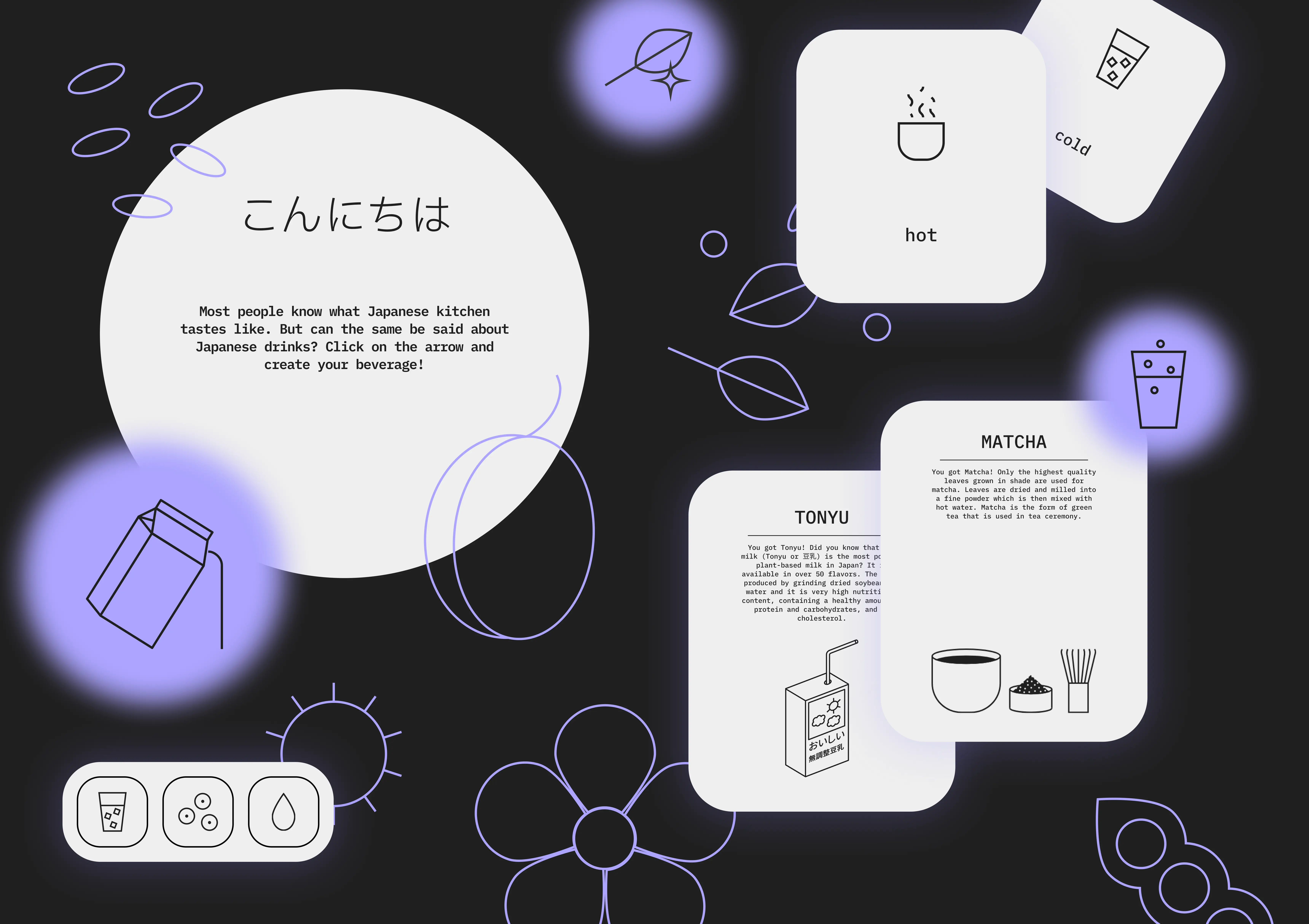 Japanese Drinks Illustration